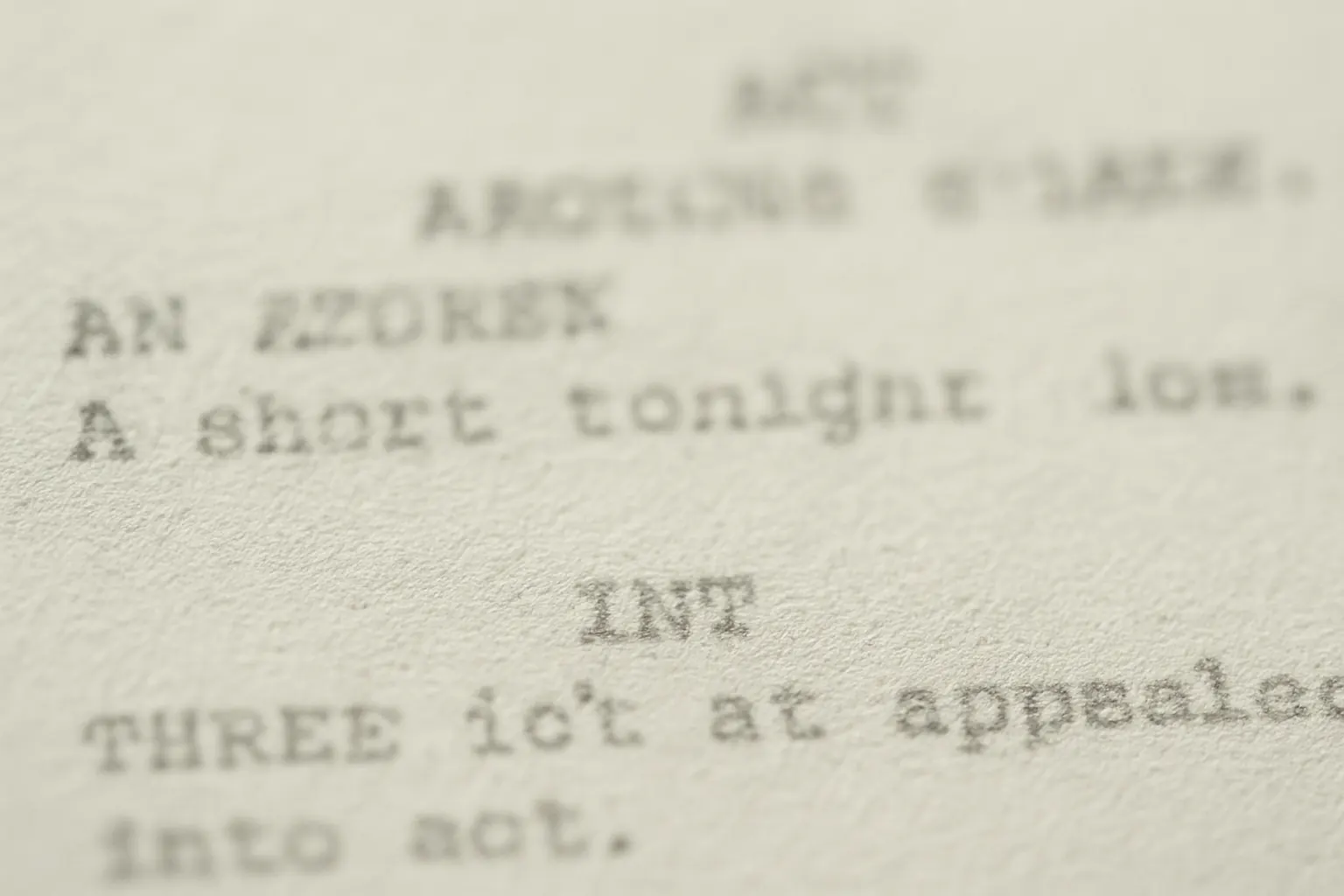 Screenplay excerpt prepared for an in-person Los Angeles table read